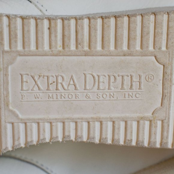 PW Minor Extra Depth Womens White Walking Shoes Size 7 3A/6A Orthopedic Diabetic - Picture 10 of 12